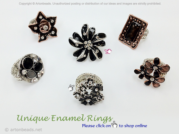 Unique Enamel Rings