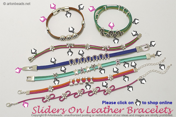 Sliders On Leather Bracelets