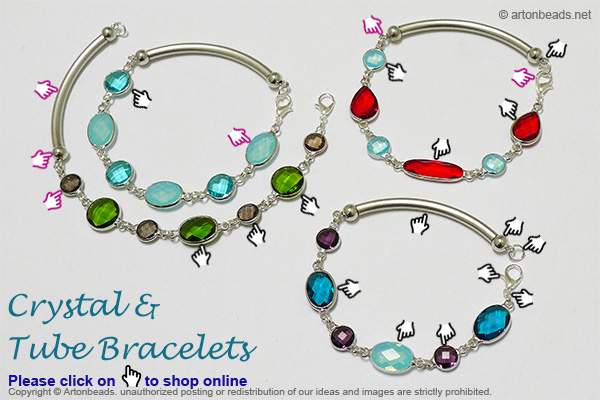 Crystal & Tube Bracelets