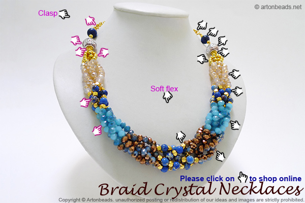 Braid Crystal Necklaces