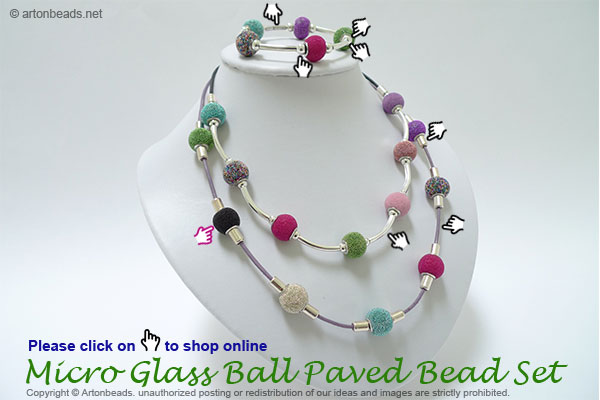 Micro Glass Ball Paved Bead Set