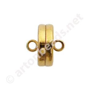 *Magnetic Clasp - 18k Gold Plated - 9.2x10mm - 2pcs