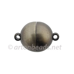 Magnetic Clasp - Gun Metal Plated - 12mm - 1pc