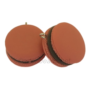 Plastic Charm - Macaron - Dusty Rose - Click Image to Close