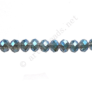 Green Blue Luster - 4x6mm Chinese Machine Cut Crystal A+