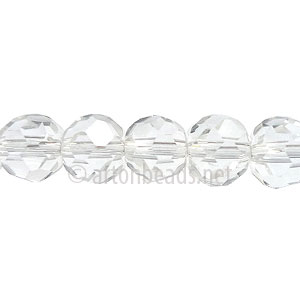 Chinese Crystal Bead - Faceted Round - Crystal - 8mm