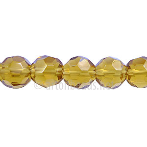 Chinese Crystal Bead - Faceted Round - Lime Yellow - 8mm