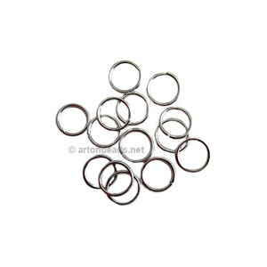 *Jump Ring - White Gold Plated - 0.8x6mm - 1000pcs