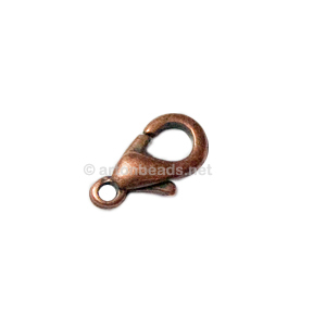 Lobster Clasp - Antique Copper Plated - 15mm - 10pcs