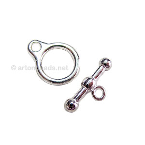 *Toggle Clasp - 925 silver plated - 11.6mm - 10 Sets