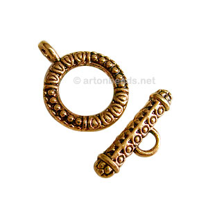 *Toggle Clasp - Antique gold plated - 17.6mm - 6 Sets