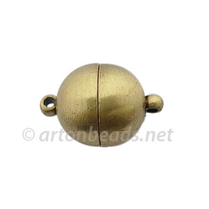 Magnetic Clasp - Antique Brass Plated - 12mm - 1pc