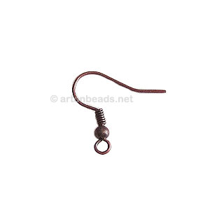 Fish Earring Hook - Antique copper plated - 18mm - 50pcs