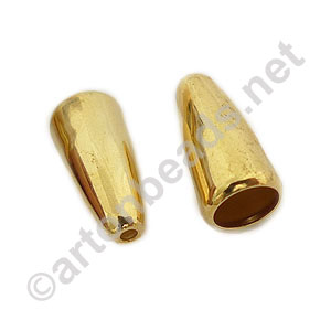 Bead Cone - 18k Gold Plated - 15.8x7.5mm - 8pcs