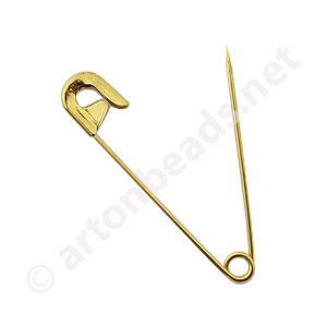 Safety Pin - 18k Gold Plated - 38mm - 100pcs