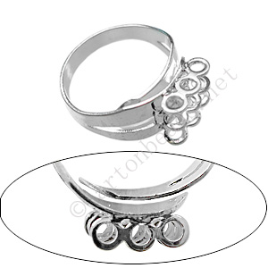 Ring Base 925 Silver Plated - Adjustable - 3pcs