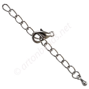 Extension Chain - White Gold Plated - 51.5mm - 10pcs