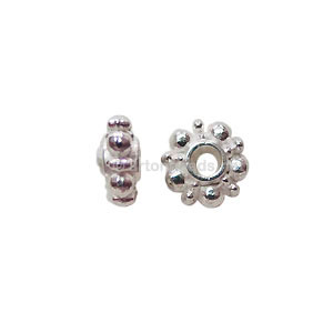 Base Metal Spacer Bead - 925 Silver Plated - 5mm - 60pcs