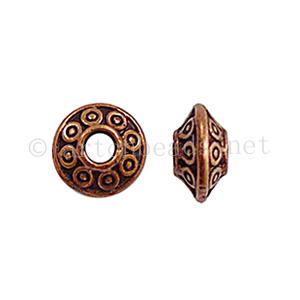 Base Metal Spacer Bead - Antique Copper Plated-3.4x6.5mm-50pcs