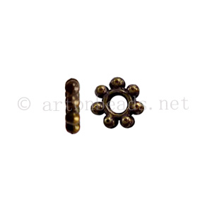 Base Metal Spacer Bead - Antique Brass Plated - 4mm-200pcs