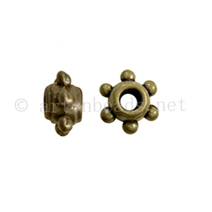 Base Metal Spacer Bead - Antique Brass Plated-3.3x5.6mm-50pcs