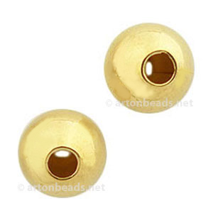 Brass Base Beads (Large Hole) - 18k Gold Plated - 12mm - 4pcs
