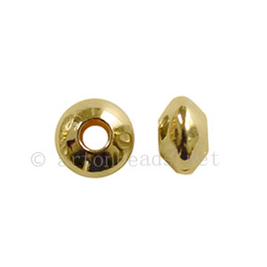 *Brass Base Beads - 18k Gold Plated - 5x3mm - 40pcs