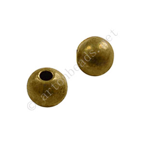 Brass Base Beads - Antique Brass Plated - 6mm - 20pcs