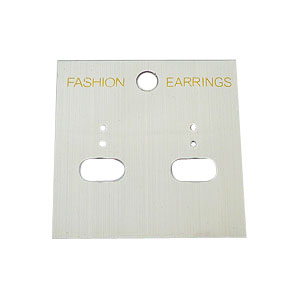 Earring Card - Silver - 50x50mm - 100pcs - Click Image to Close