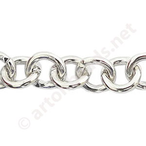 Chain(SH375) - White Gold Plated - 10mm - 1m