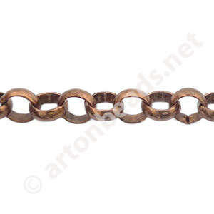 Chain(8.0BLS) - Antique Copper Plated - 8mm - 1m