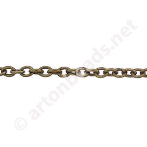 Chain(J0.7+) - Antique brass Plated - 3.1x4.2mm - 2m