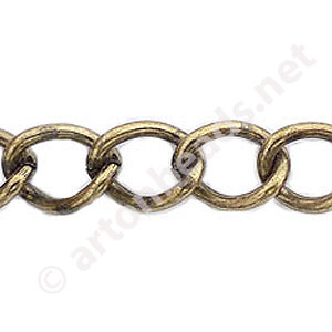 Chain(2.0SBS) - Antique brass Plated - 10.8x13.8mm - 1m - Click Image to Close