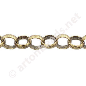 Chain(8.0BLS) - Antique brass Plated - 8mm - 1m