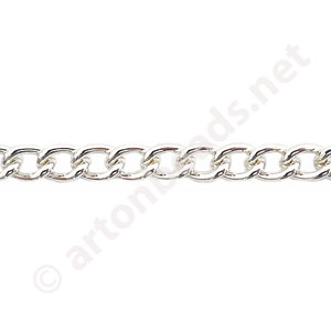 Chain(Y1807) -925 Silver Plated - 4.5x6.5mm - 1m