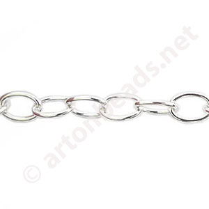 Chain(Y1908) - 925 Silver Plated - 5.8x8.2mm - 1m