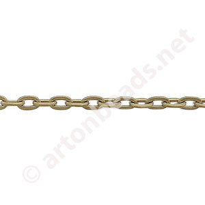 Chain(JF0.8+) - Antique brass Plated - 3.3x4.7mm - 2m