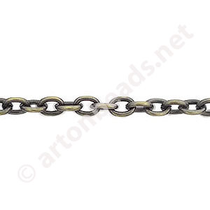 Chain(Y1920) - Antique brass Plated - 4.1x5.5mm - 1m