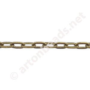 Chain(Y1904) - Antique brass Plated - 3.7x6.7mm - 1m