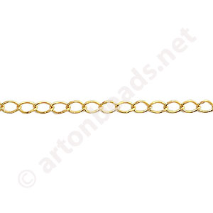 Chain(J150LBF) - 18K Gold Plated - 2.3x3.7mm - 2m