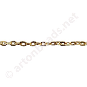 Link Chain(#260F) -18K Gold Plated - 2.28x3.60mm - 1m