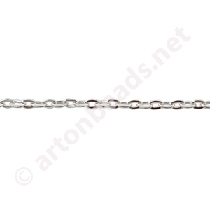 Link Chain(#250F) - 925 Silver Plated - 1.98x2.60mm - 25F