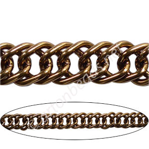 Aluminum Chain(#10) - Bronze Plated - 11x13mm - 1M