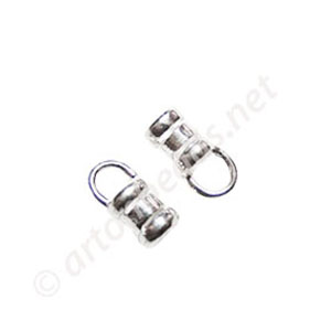 Sterling Silver End Tube - 2mm - 2pcs