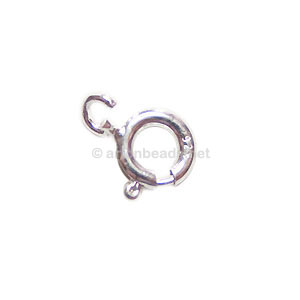 Sterling Silver Spring Clasp - 6mm - 10pcs