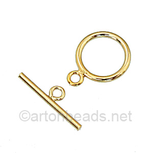 14K Gold Filled Toggle - Round - 11mm - 1 Sets - Click Image to Close