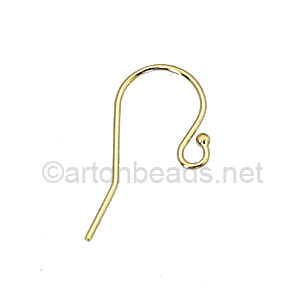 14K Gold Filled Earring Hook - 1 Ball - 10.5mm - 4pcs