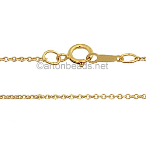 14K Gold Filled Pre-made Chain - 1.0mm Braid - 16" - 1 Strand