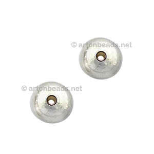 *Brass Base Beads - White Gold Plated - 5mm - 300pcs
