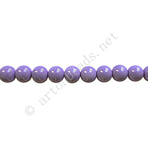 *Baking Painted Glass Bead - Round - Lavender - 4mm - 100pcs